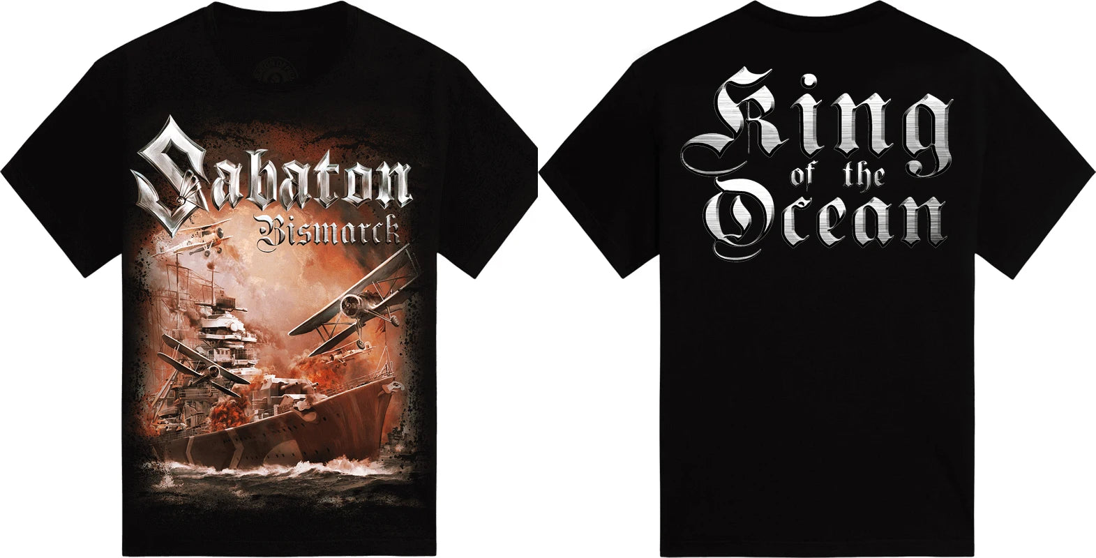 High Street T-shirt Summer Black ShortSleeve Cotton Casual Versatile Popular Recommendation Fan Gift Metal Music Fan Women Men