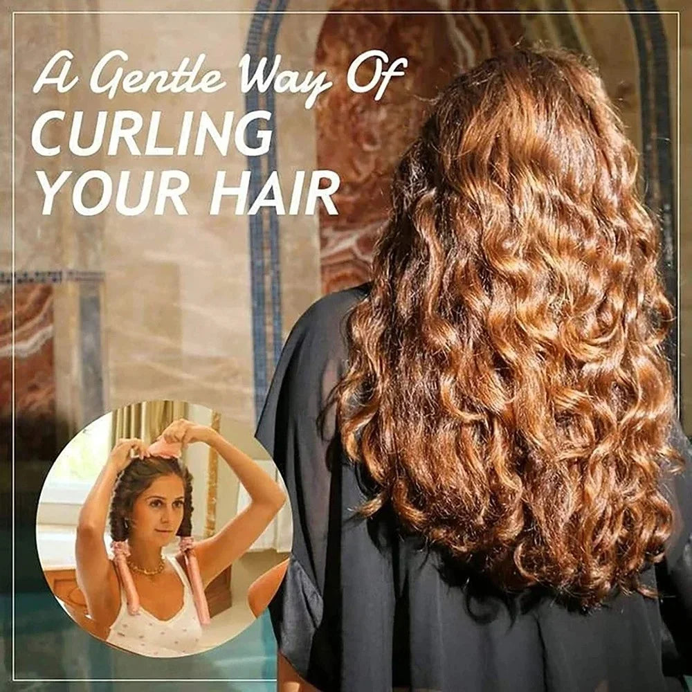 4PCS Heatless Curling Rods Hair Rollers Silk Curling Ribbons Styling Tools for Natural Curls Hair Care Accessories