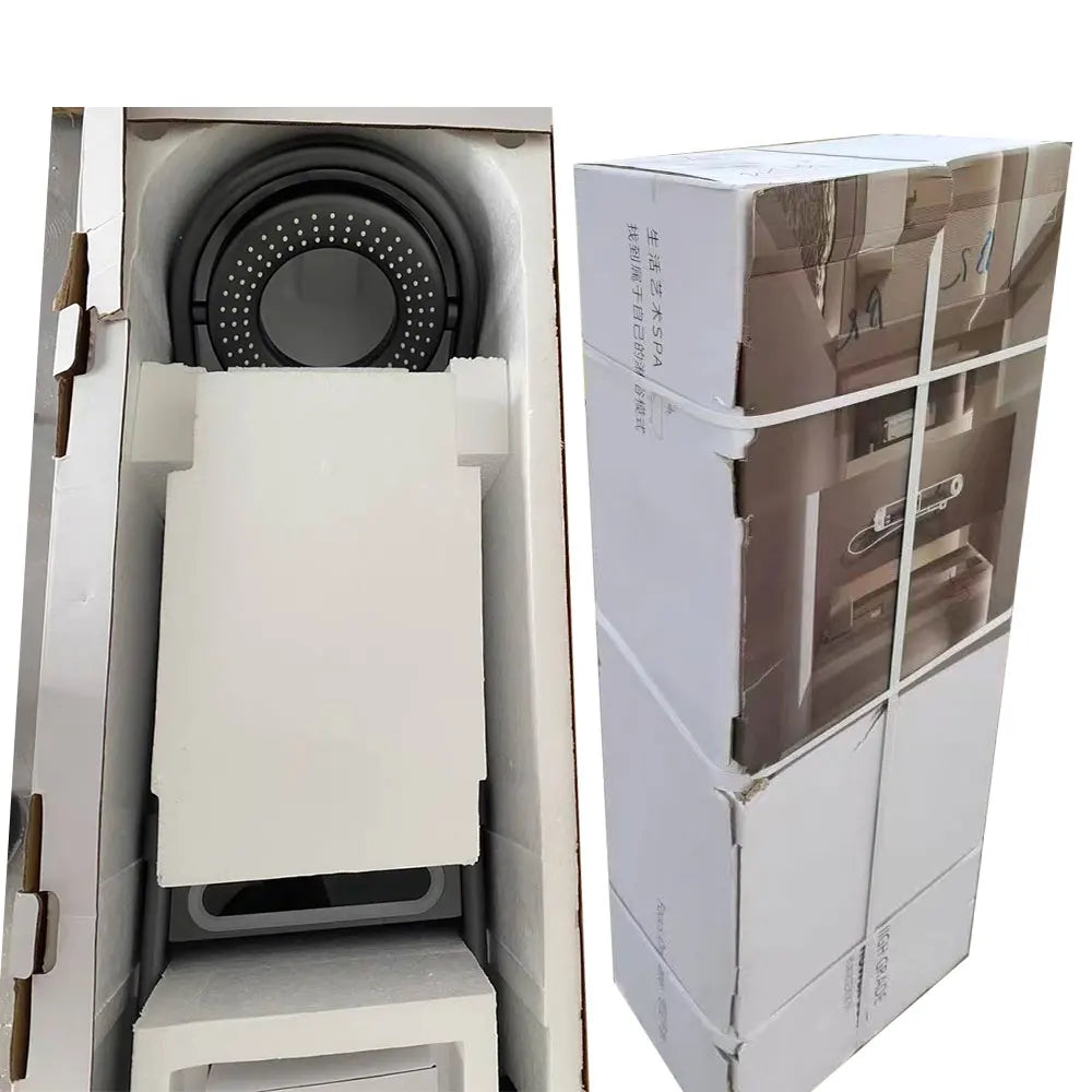 Modern Wall Mounted Constant Temperature SPA Rain Shower Panel Set with Storage Rack Smart Display Bathroom Donuts Shower System