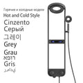 Modern Wall Mounted Constant Temperature SPA Rain Shower Panel Set with Storage Rack Smart Display Bathroom Donuts Shower System