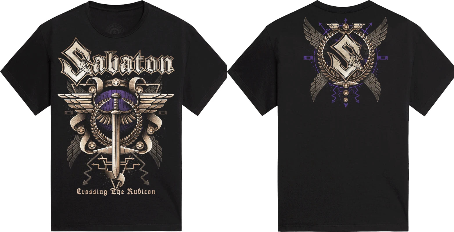 High Street T-shirt Summer Black ShortSleeve Cotton Casual Versatile Popular Recommendation Fan Gift Metal Music Fan Women Men