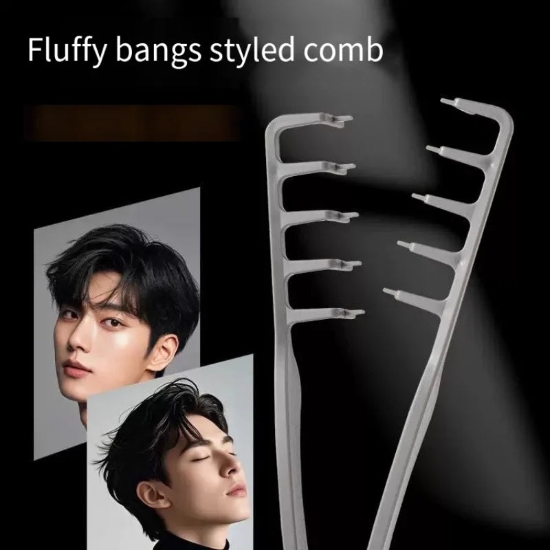 Fluffy Texture Styling Comb Volumizing Wide-Tooth Hairbrush Curling Tools Fluffy Roots Hair Seam Cover Bangs Hairdressing Comb